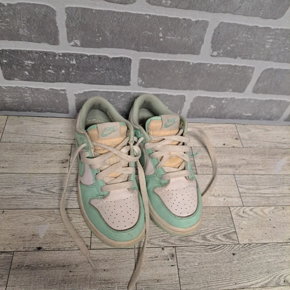Nike Shoes Dunk Low Mint Foam Teal‎ White Sneakers Size 1Y